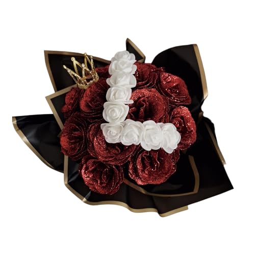 Bouquet 12 roses éternelle pailleté personnalisé 2025 pas cher