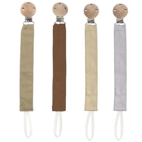 Lot de 4 attache tétine personnalisé en tissu avec 2025 pas cher