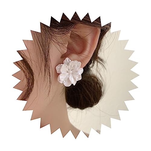 Yienate Boucles D'oreilles Fleurs Blanches Uniques 2025 pas cher