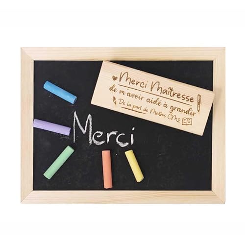 Brosse en bois gravée pour tableau noir ou velleda 2025 pas cher