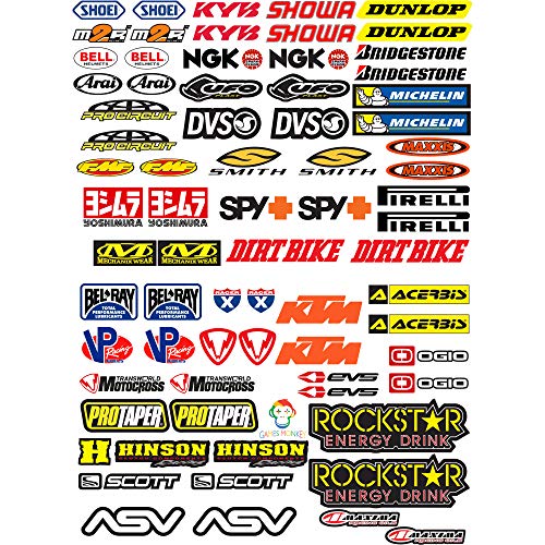 GamesMonkey Lot de 73 autocollants pour moto, 2025 pas cher