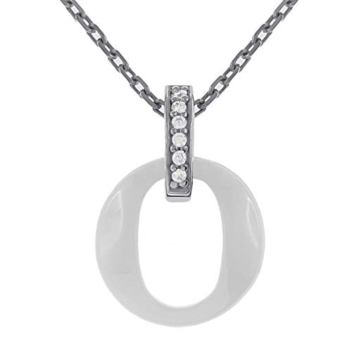 Collier en Argent 925 rhodié, Céramique et Oxydes 2026 pas cher