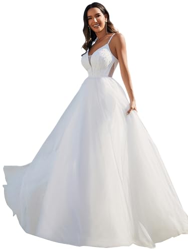 Ever-Pretty Robe de Mariée Femme Elégante Perles A 2026 pas cher