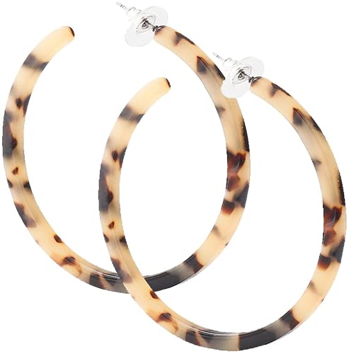 U-K Boucles d'oreilles créoles en Acrylique 2026 pas cher