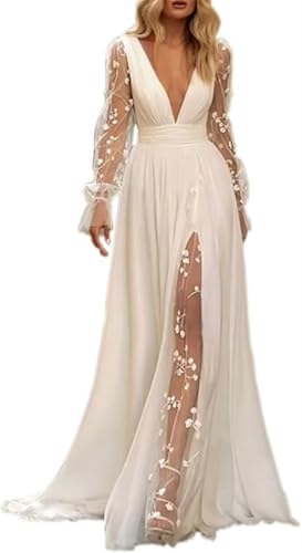 YIANN Robes de mariée à manches longues pour 2026 pas cher